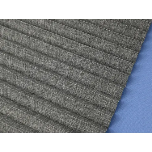 Pleated fabric melange 738 graphite