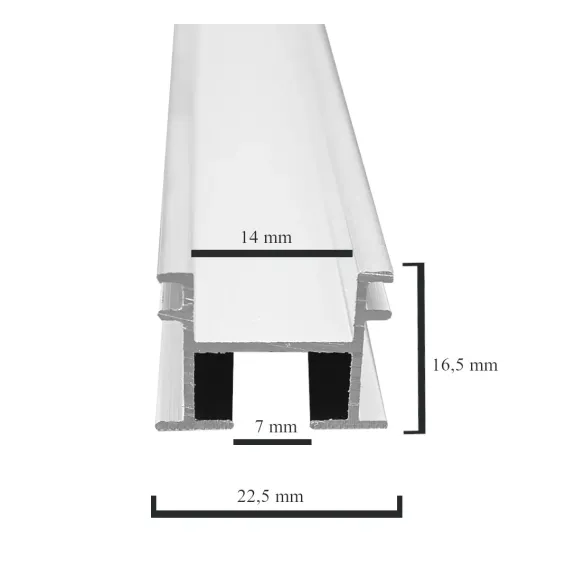 Aluminum guide rail "Sky" for horizontal blinds