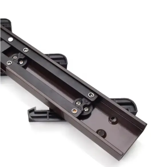 Glass Louvre Shutter Guide System - Pair (86cm) - Black RAL 9005