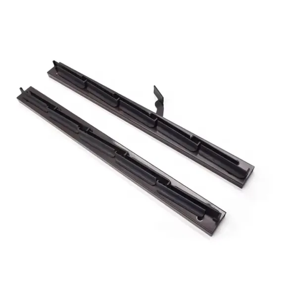 Glass Louvre Shutter Guide System - Pair (86cm) - Black RAL 9005