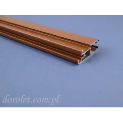 Aluminium sliding mosquito net profile - walnut