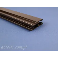 Aluminium sliding mosquito net profile - brown