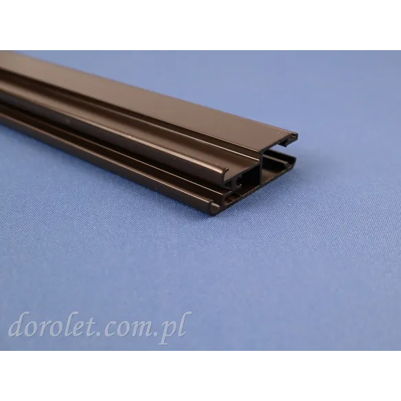 Aluminium sliding mosquito net profile - brown