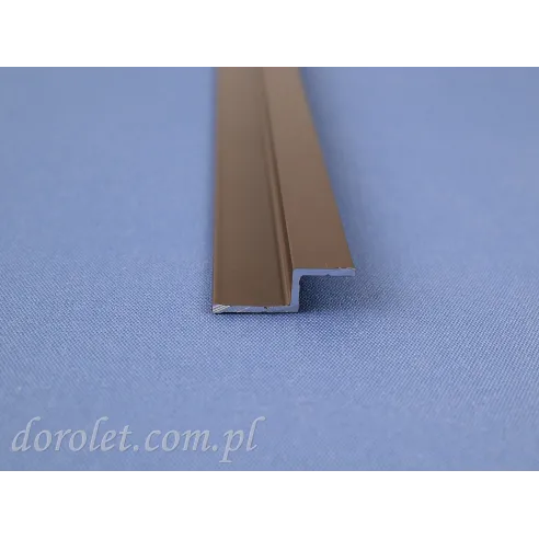Prowadnica aluminiowa moskitiery przesuwnej - brąz