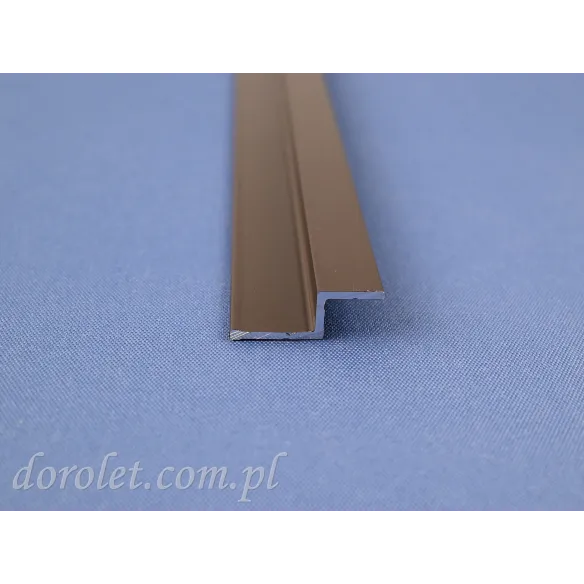 Prowadnica aluminiowa moskitiery przesuwnej - brąz