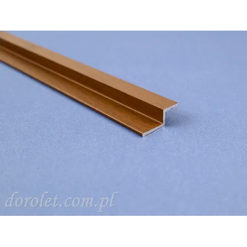 Aluminium guide S for sliding mosquito net - Golden oak