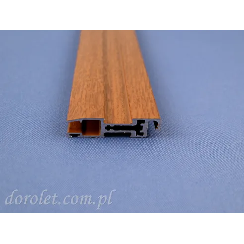 Aluminium sliding mosquito net profile - golden oak
