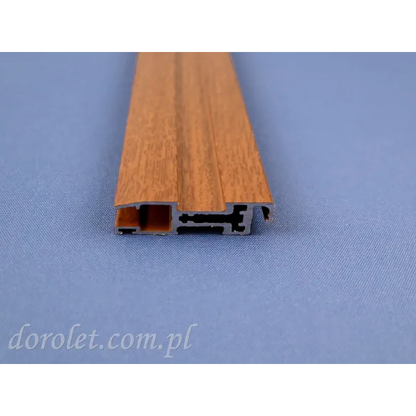Aluminium sliding mosquito net profile - golden oak