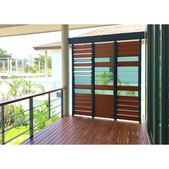 Glass Louvre Shutter Guide System - Pair (86cm) - Black RAL 9005