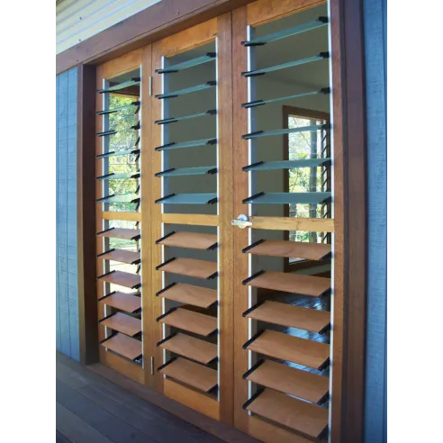 Prowadnice 114 cm do żaluzji szklanych ogrodowych- czarny