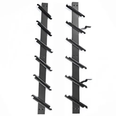 Glass Louvre Shutter Guide System - Pair (86cm) - Black RAL 9005