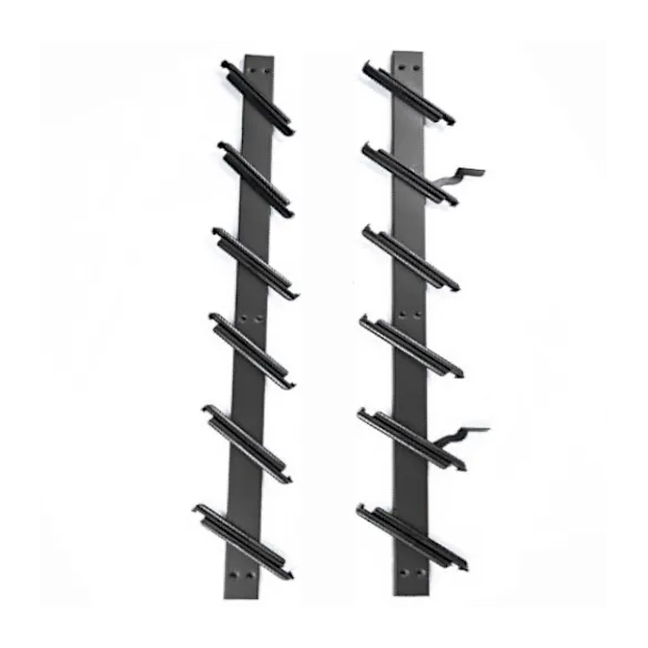Glass Louvre Shutter Guide System - Pair (86cm) - Black RAL 9005