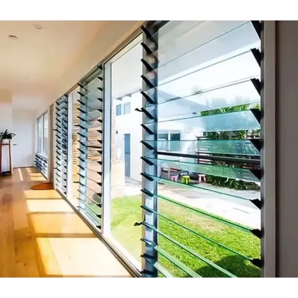 Prowadnice 86 cm do żaluzji szklanych ogrodowych - biały