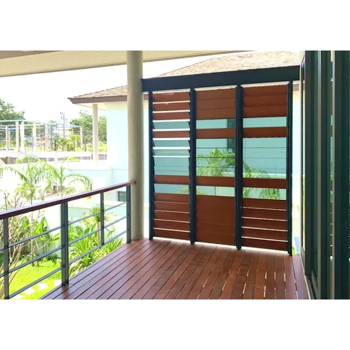 Prowadnice 86 cm do żaluzji szklanych ogrodowych - biały