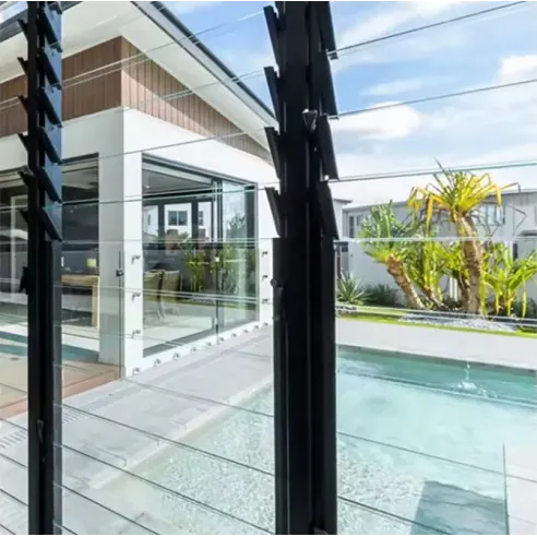 Prowadnice 114 cm do żaluzji szklanych ogrodowych- srebrny