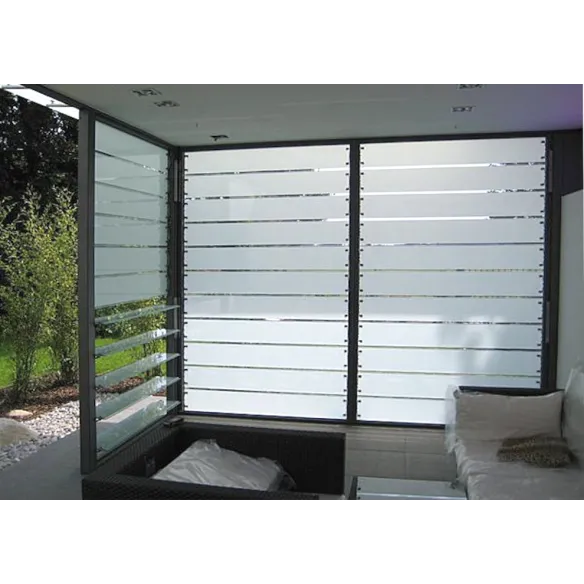 Prowadnice 114 cm do żaluzji szklanych ogrodowych- srebrny