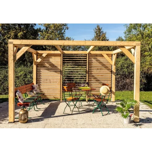 Movable Louvre Shutter Brackets 50cm - Dark Brown RAL 8011 | Garden Shutter System