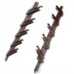 Prowadnice 50 cm do żaluzji drewnianych ogrodowych- brąz