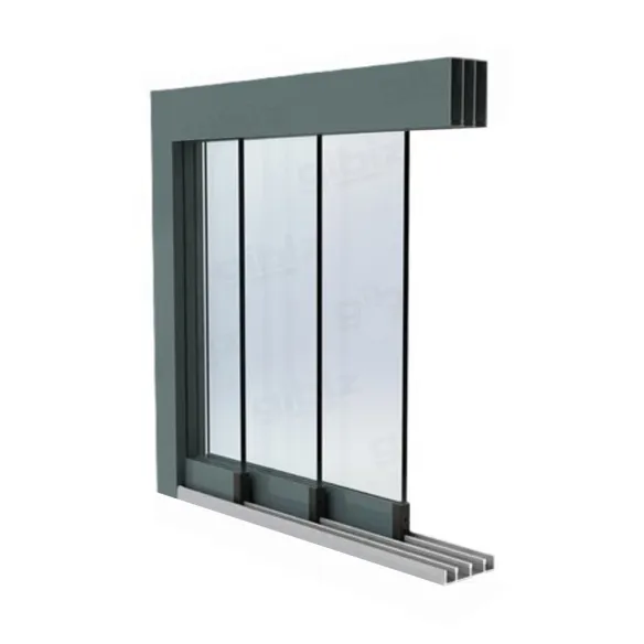 System drzwi przesuwnych ze szkła - 3 panele