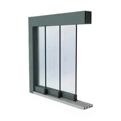 System drzwi przesuwnych ze szkła - 3 panele