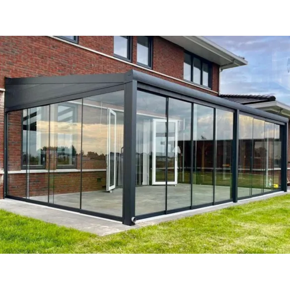Sliding Glass Door System for Terraces & Verandas 354 cm - 10mm Glass
