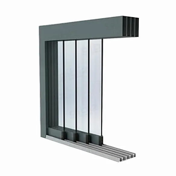 System drzwi przesuwnych ze szkła - 4 panele