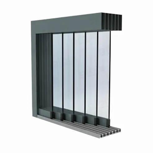 System drzwi przesuwnych ze szkła - 6 paneli