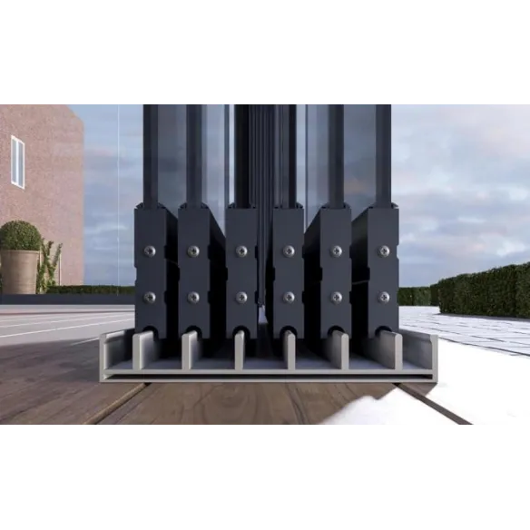 Drzwi przesuwne zewnętrzne - ścianki szklane 6 szyb