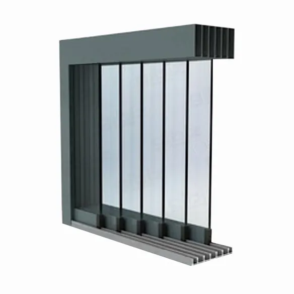 System drzwi przesuwnych ze szkła - 6 paneli