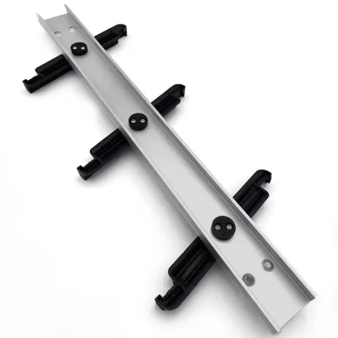 Prowadnice 114 cm do żaluzji szklanych ogrodowych- srebrny