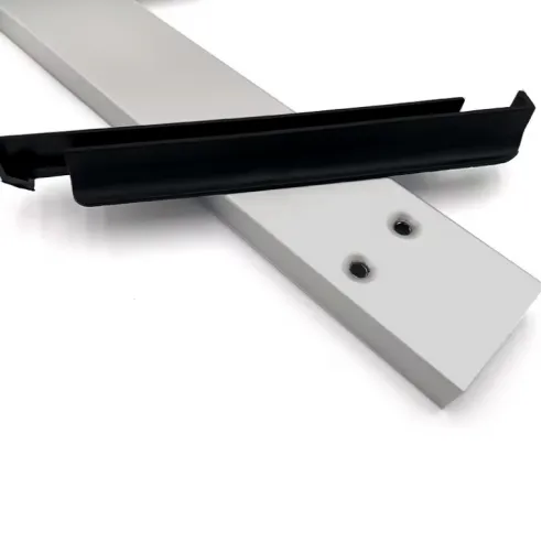 Prowadnice 114 cm do żaluzji szklanych ogrodowych- srebrny