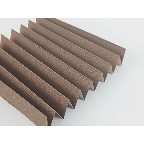 Coral Termo 214 brown pleated fabric