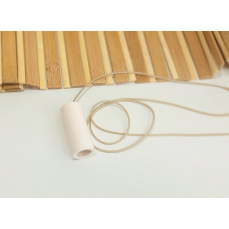 Wooden blind cord weight - white
