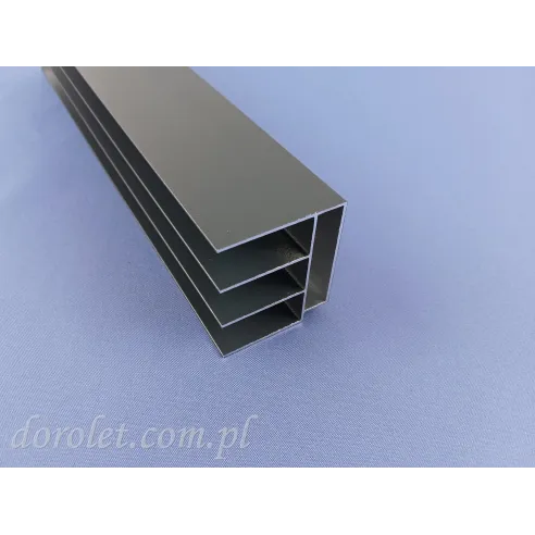 Profil górny/boczny 3 tory system przesuwny Easy Glass- antracyt