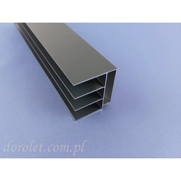 Profil górny/boczny 3 tory system przesuwny Easy Glass- antracyt