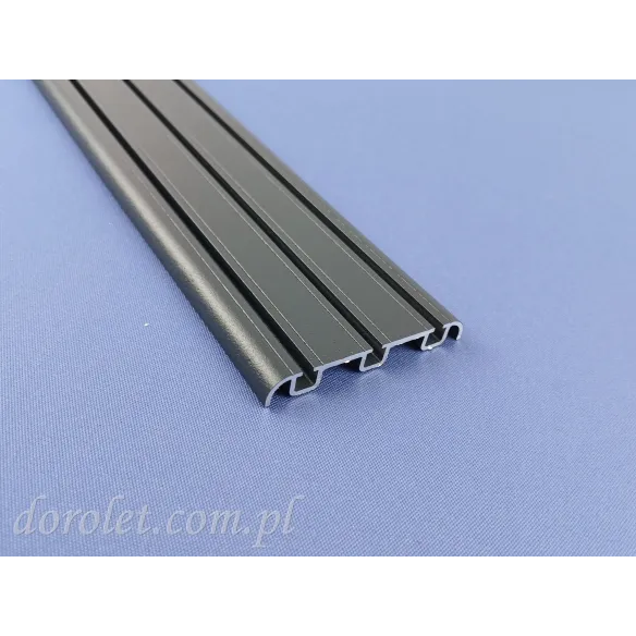 Profil dolny płaski system ścianek przesuwnych Easy Glass - 3 tory