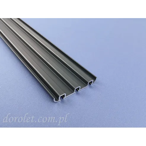 Profil dolny płaski system ścianek przesuwnych Easy Glass - 3 tory