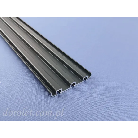 Profil dolny płaski system ścianek przesuwnych Easy Glass - 3 tory