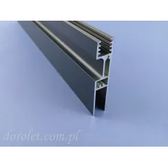 Profil dolny "H" do szkła system przesuwny Easy Glass- antracyt