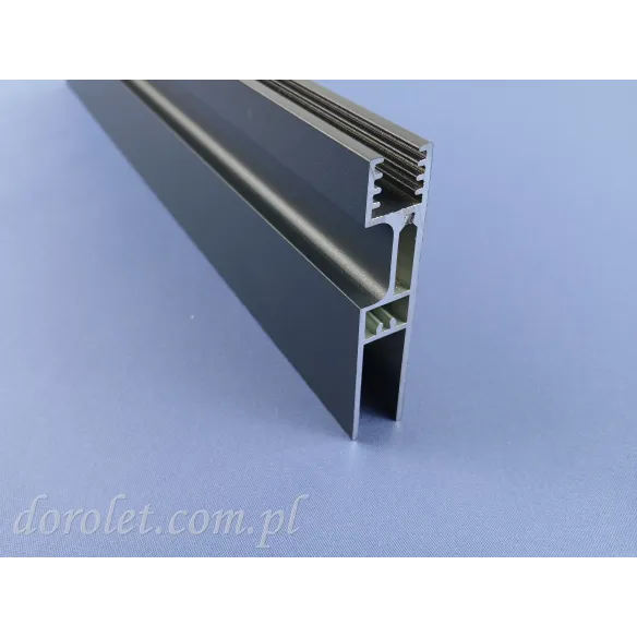 Profil dolny "H" do szkła system przesuwny Easy Glass- antracyt