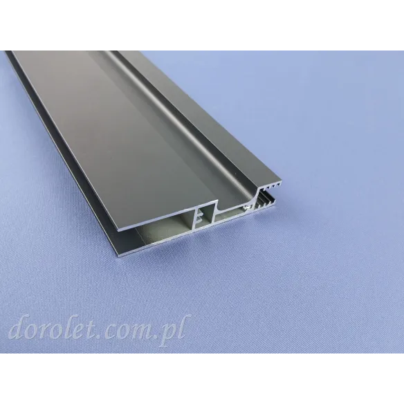 Profil dolny "H" do szkła system przesuwny Easy Glass- antracyt