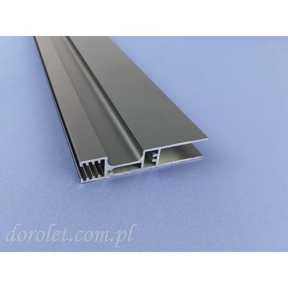 Profil dolny "H" do szkła system przesuwny Easy Glass- antracyt