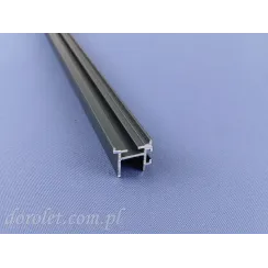 Profil dolny "H" do szkła system przesuwny Easy Glass- antracyt