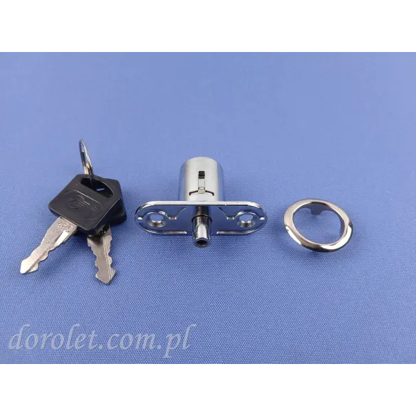 Druckzylinderschloss für Schiebetüren & Terrassentüren | Chrom 19mm