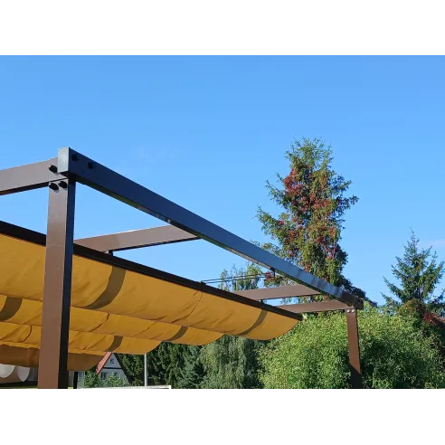 Profil aluminiowy 80x40 do pergoli Sanea - brązowy