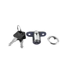 Sliding Patio Door Push Pin Lock | 19mm Cylinder | Chrome Finish