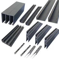 3-Track Sliding System – Aluminum Profile Kit for Glass Patio Doors