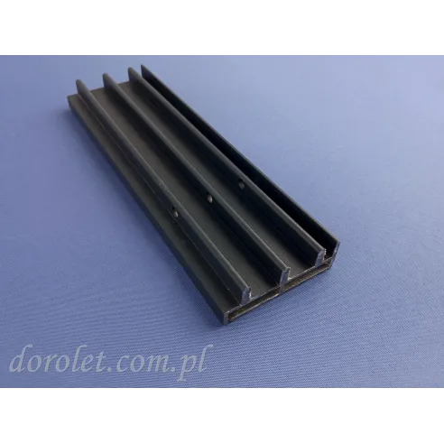 Prowadnica dolna 3 torowa do systemu drzwi przesuwnych ze szkła