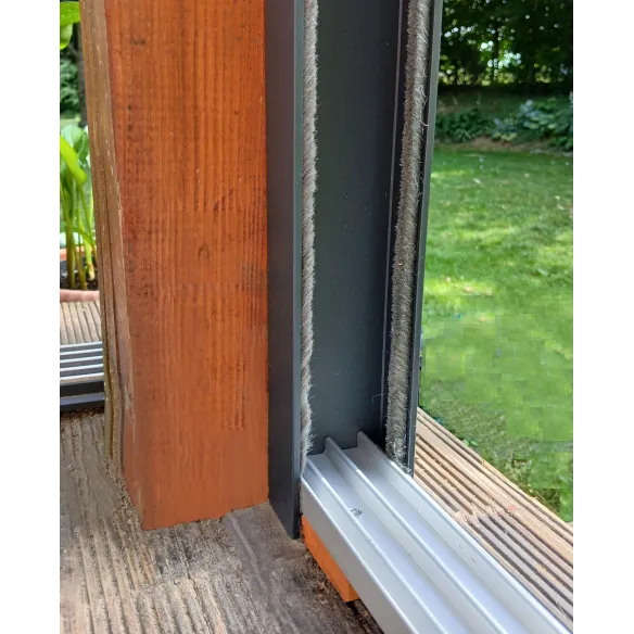 4-track system for external sliding glass doors