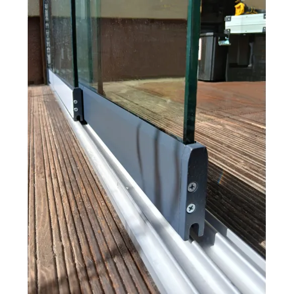 4-track system for external sliding glass doors